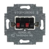 Busch-Jaeger Lautsprecher-Anschlussdose 2-fach, Unterputz, Kunststoff, mit 4 Buchsen, IP20 schwarz, Retail