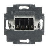 Busch-Jaeger Lautsprecher-Anschlussdose 2-fach, Unterputz, Kunststoff, mit 4 Buchsen, IP20 schwarz, Retail