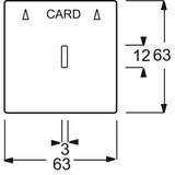 Busch-Jaeger Zentralscheibe für Cardschalter mit Symbolik und Kalotte schwarz, Retail