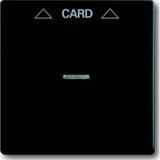 Busch-Jaeger Zentralscheibe für Cardschalter mit Symbolik und Kalotte schwarz, Retail