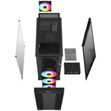 DeepCool CC560 ARGB, Tower-Gehäuse schwarz, Tempered Glass