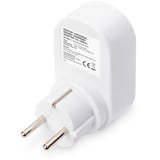 Digitus Universal Steckdosenadapter, mit 2x USB-A weiß/grau