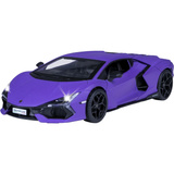 Jamara Lamborghini Revuelto Diecast, Modellfahrzeug lila, Maßstab 1:32, inkl. Knopfzellen, Rückzugmotor