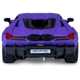 Jamara Lamborghini Revuelto Diecast, Modellfahrzeug lila, Maßstab 1:32, inkl. Knopfzellen, Rückzugmotor