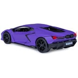 Jamara Lamborghini Revuelto Diecast, Modellfahrzeug lila, Maßstab 1:32, inkl. Knopfzellen, Rückzugmotor