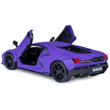 Jamara Lamborghini Revuelto Diecast, Modellfahrzeug lila, Maßstab 1:32, inkl. Knopfzellen, Rückzugmotor