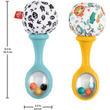 Mattel Babys Rumba-Rasseln Spielzeug 2er-Set für Babys ab 3 Monaten 