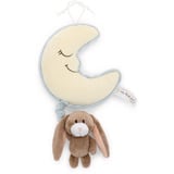 NICI Spieluhr Mond mit Hase Lopino 9 cm braun
