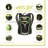 Schildkröt Wheel Bee Stelvio Bike , Rucksack schwarz, LED, 18 Liter