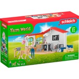 Schleich Farm World Tierarzt-Praxis mit Haustieren, Spielfigur 