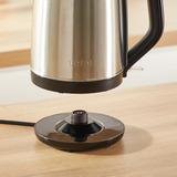 Tefal KO5S0DE Subito , Wasserkocher edelstahl/schwarz, 2.400 Watt, 1,7 Liter