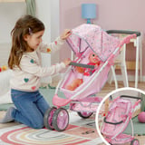ZAPF Creation BABY born Deluxe Puppenwagen Blumen 