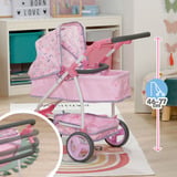 ZAPF Creation BABY born Deluxe Puppenwagen Blumen 