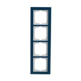 0 Abdeckrahmen 4-fach, Abdeckung blau, Retail