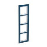 0 Abdeckrahmen 4-fach, Abdeckung blau, Retail