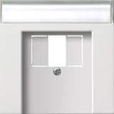 0 Zentralplatte Telekommunikationsanschlussdose mit Beschriftungsfeld weiß, Retail