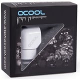 Alphacool Eiszapfen L-Verbinder drehbar G1/4 AG auf G1/4 IG - White, Verbindung weiß, für weiche Schläuche (PVC, Silikon, Neoprene)