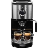 Bestron AES800STE, Espressomaschine edelstahl (gebürstet)/schwarz