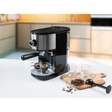 Bestron AES800STE, Espressomaschine edelstahl (gebürstet)/schwarz