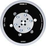 Bosch Expert Multiloch Universalstützteller, weich, Ø125mm, M8+5/16", Schleifteller schwarz, für Exzenterschleifer