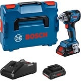Bosch Professional Akku-Schlagschrauber GDS 18V-330 HC Professional, 18Volt blau/schwarz, 2x Li-Ion Akku ProCORE18V 4,0Ah, Bluetooth Modul, in L-BOXX