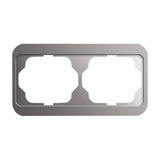 Busch-Jaeger Rahmen zwei-fach waagerecht alpha platin 1722-20 Abdeckrahmen Metall Aluminium platin, Retail