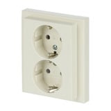 Busch-Jaeger Schutzkontakt Doppelsteckdose 202 EUJB-82 weiß, Retail