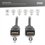 Digitus HDMI High Speed Anschlusskabel, mit Ethernet, Full HD 1080i/p schwarz, 3 Meter, Standard