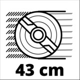 EINHELL Akku-Rasenmäher GE-CM 36/43 Li M - Solo, 36Volt (2x18V) rot/schwarz, ohne Akku und Ladegerät