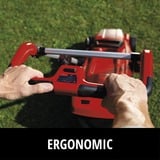 EINHELL Akku-Rasenmäher-Set GE-CM 36/37 Li, 36Volt (2x18V) rot/schwarz, 2x Li-Ionen Plus Akku 4,0Ah
