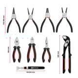 EINHELL Werkzeug-Pad Zangen, in E-Case-Einleger, Zangen-Set 9-teilig