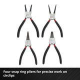 EINHELL Werkzeug-Pad Zangen, in E-Case-Einleger, Zangen-Set 9-teilig