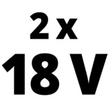 Einhell 2x 18V 2,5Ah PXC-Twinpack CB, Akku schwarz/rot, 2 Stück