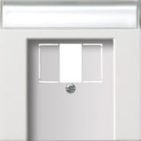 Gira Zentralplatte Telekommunikationsanschlussdose mit Beschriftungsfeld weiß, Retail