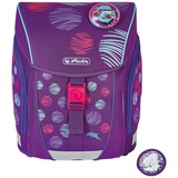 Herlitz FiloLight Plus Sea Bubbles, Schulranzen dunkelblau/violett, inkl. befülltem 16 tlg. Schüleretui, Faulenzer Mäppchen, Sportbeutel