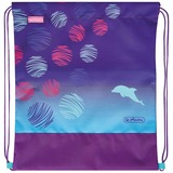 Herlitz FiloLight Plus Sea Bubbles, Schulranzen dunkelblau/violett, inkl. befülltem 16 tlg. Schüleretui, Faulenzer Mäppchen, Sportbeutel