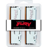 Kingston FURY DIMM 32 GB DDR5-6800 (2x 16 GB) Dual-Kit, Arbeitsspeicher weiß, KF568C34BWEAK2-32, FURY Beast RGB, INTEL XMP, AMD EXPO