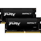 Kingston FURY SO-DIMM 64 GB DDR4-3200 Kit, Arbeitsspeicher schwarz, KF432S20IBK2/64, Impact