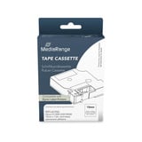 MediaRange Kunststoff-Schriftbandkassette, 12mm, 7m, laminiert, schwarz auf weiß kompatibel zu Dymo D1/45013/S0720530