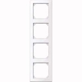 Merten Rahmen vierfach waagerecht und senkrecht, glänzend, antibakteriell, Typ 478425 weiß (glänzend), Retail