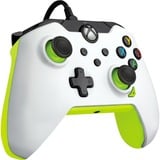 PDP Wired Controller - Electric White, Gamepad weiß/neon-grün, für Xbox Series X|S, Xbox One, PC
