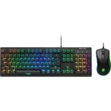 Sharkoon SKILLER SGB30, Desktop-Set schwarz, DE-Layout, Huano Red
