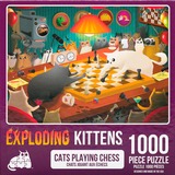 Asmodee Puzzle Exploding Kittens - Cats Playing Chess 1000 Teile