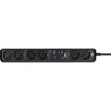 Brennenstuhl Connect Eco-Line WiFi Steckdosenleiste 6-fach schwarz, 1,5 m Kabel, Sprachsteuerung, Timer, App