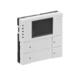 Busch-Jaeger Bedienelement zwei- und vierfach mit Raumtemperaturregler und Beschriftungsfeld, Bedienteil weiß (glänzend), Retail