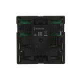 Busch-Jaeger Bedienelement zwei- und vierfach mit Raumtemperaturregler und Beschriftungsfeld, Bedienteil weiß (glänzend), Retail