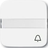 Busch-Jaeger Wippe mit Symbol Klingel mit Beschriftungsfeld weiß, Retail