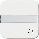 Busch-Jaeger Wippe mit Symbol Klingel mit Beschriftungsfeld weiß, Retail