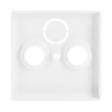 Busch-Jaeger Zentralscheibe für Antennendose zwei Loch, Typ 1743-84, Unterputz, Kunststoff, glänzend, Zentralplatte weiß (glänzend), Retail