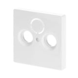 Busch-Jaeger Zentralscheibe für Antennendose zwei Loch, Typ 1743-84, Unterputz, Kunststoff, glänzend, Zentralplatte weiß (glänzend), Retail